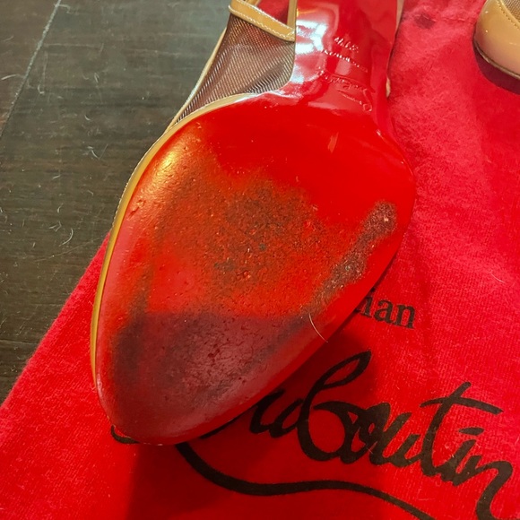 Authentic Christian Louboutin mesh sling backs - Picture 4 of 9